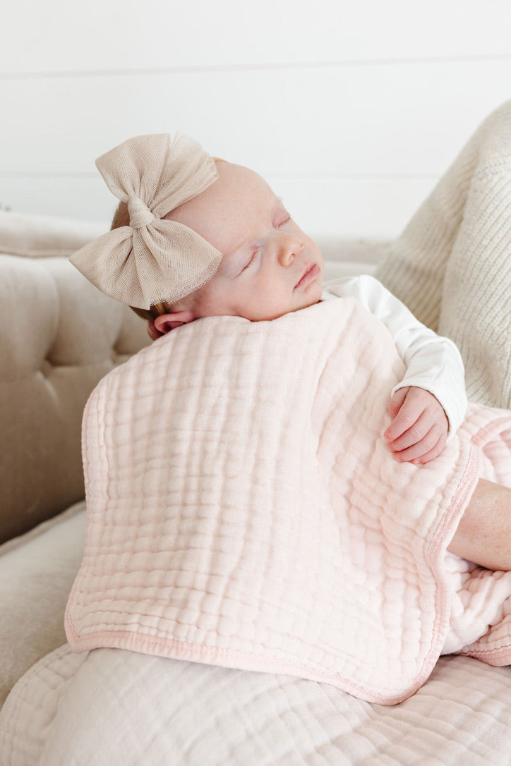 Tulle Bow - Sand Headband