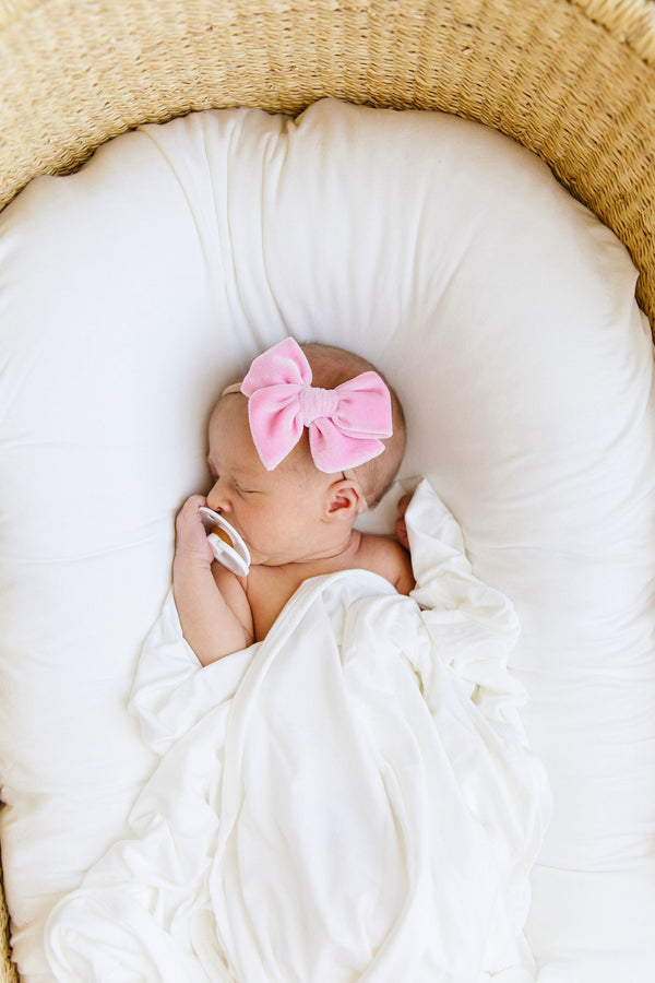 Velvet Bow 3 Pack: Bubblegum Headbands
