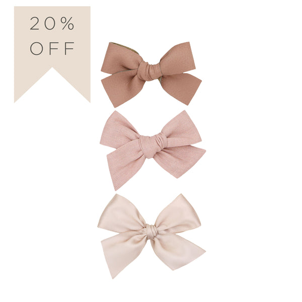 Bow 3 Pack: Rose Clips