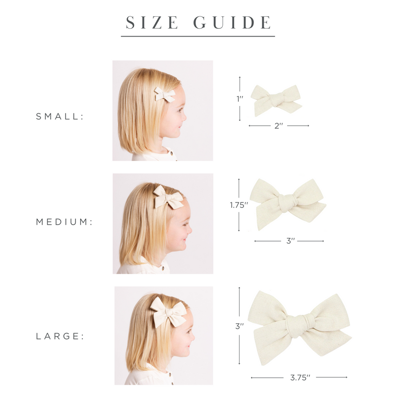 Linen Bow - Cinnamon Chambray Clip