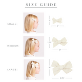 Linen Bow 3 Pack: Stone Clips