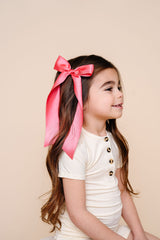 Satin Bow - Melon Sash Clip