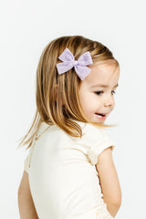 Tulle Bow 3 Pack: Orchid Clips