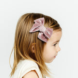 Velvet Bow 3 Pack: Mauve Clips