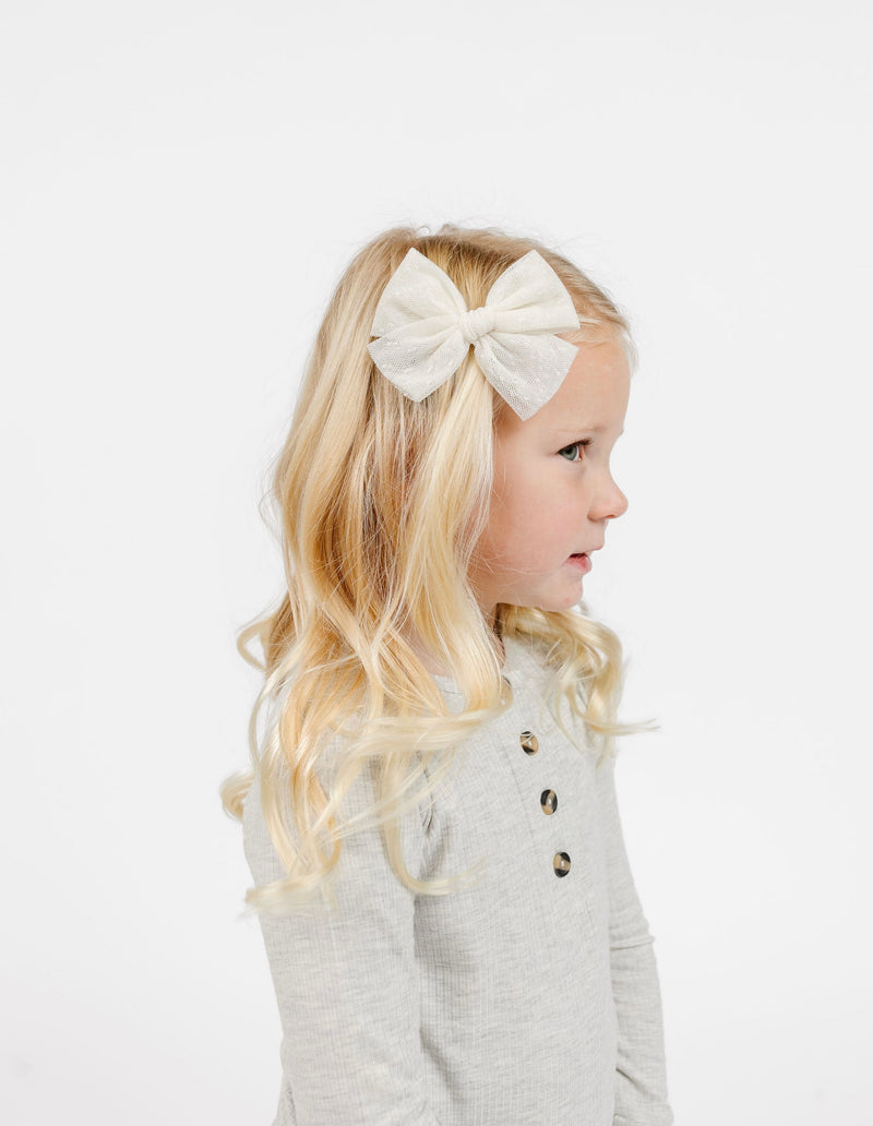 Tulle Bow 3 Pack: Red Dot Clips