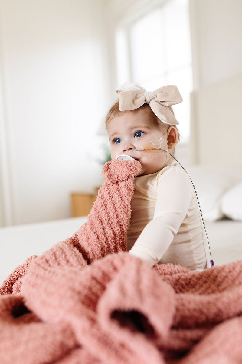 Chenille Blanket - Blush Pink - Mini/Lovey