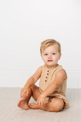 Cloud Muslin™ Bubble Romper - Tan