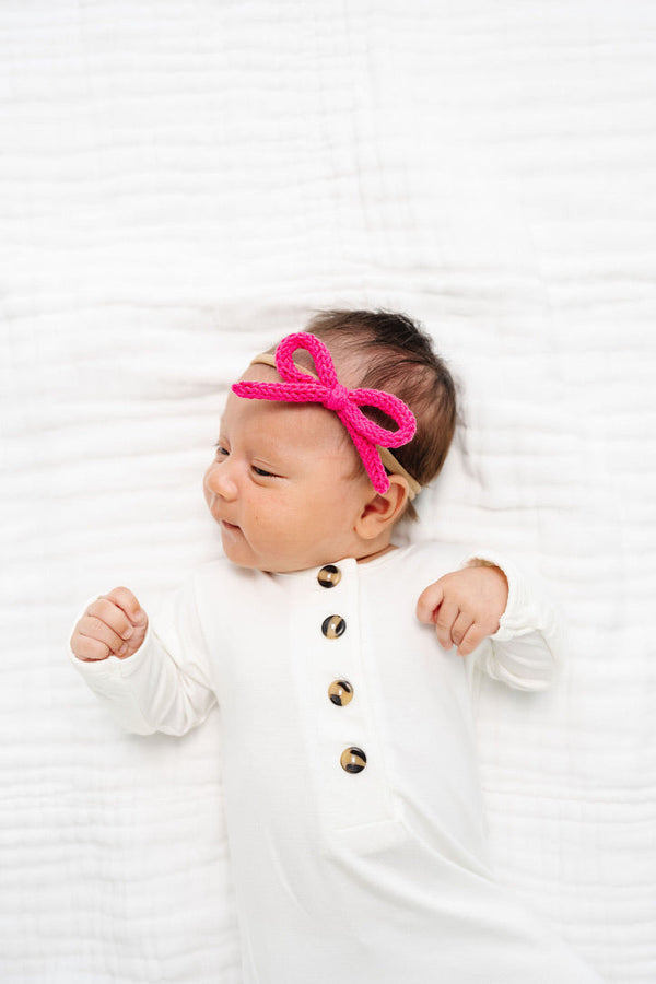 Crochet Bow - Petunia Headband