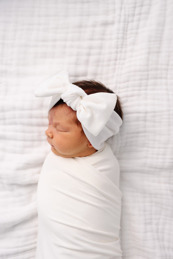 Velvet - Ivory Knot Headband