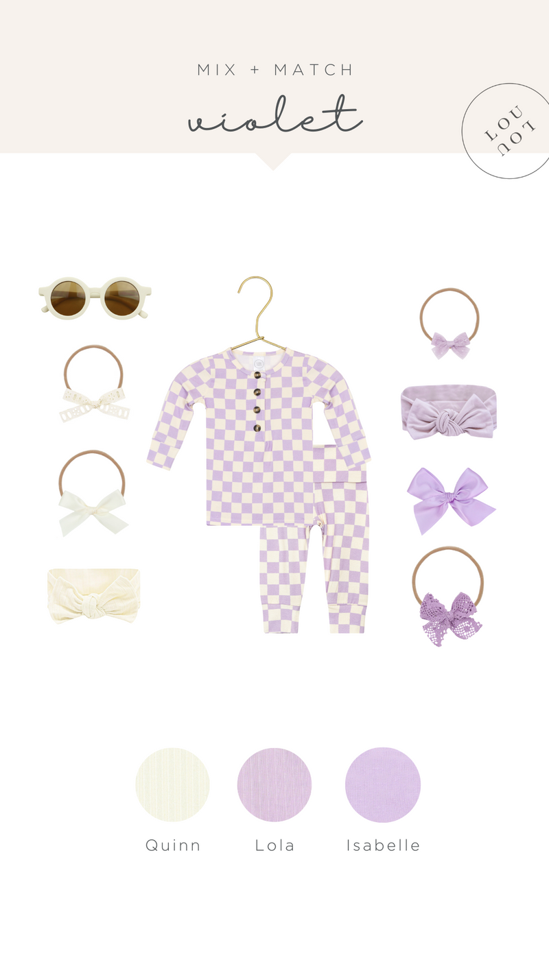 Violet Zipper Footies