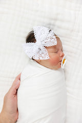 Bow 3 Pack: White Headbands