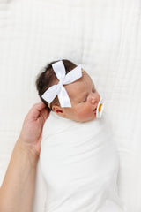 Satin Bow 3 Pack: Baby Pink Headbands