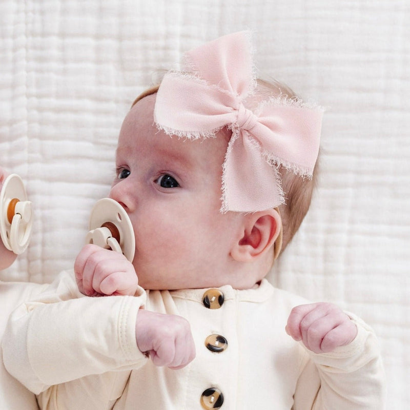 Chiffon Bow - Blush Headband