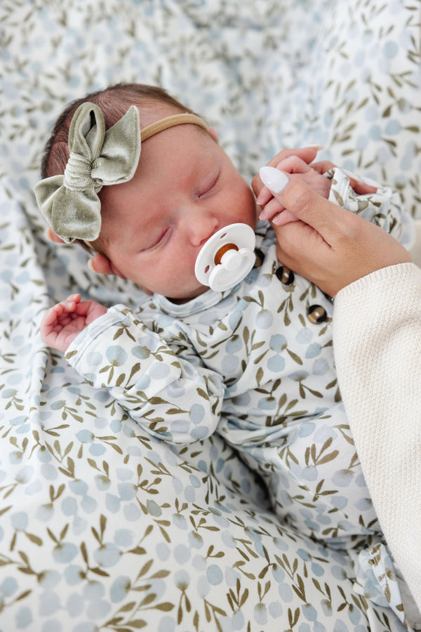 Velvet - Pewter Bow Headband