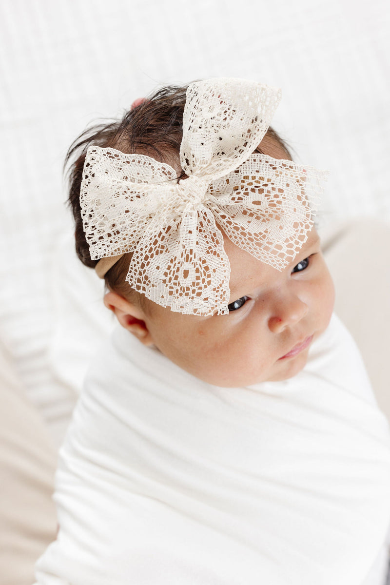 Bow 3 Pack: Cream Headbands