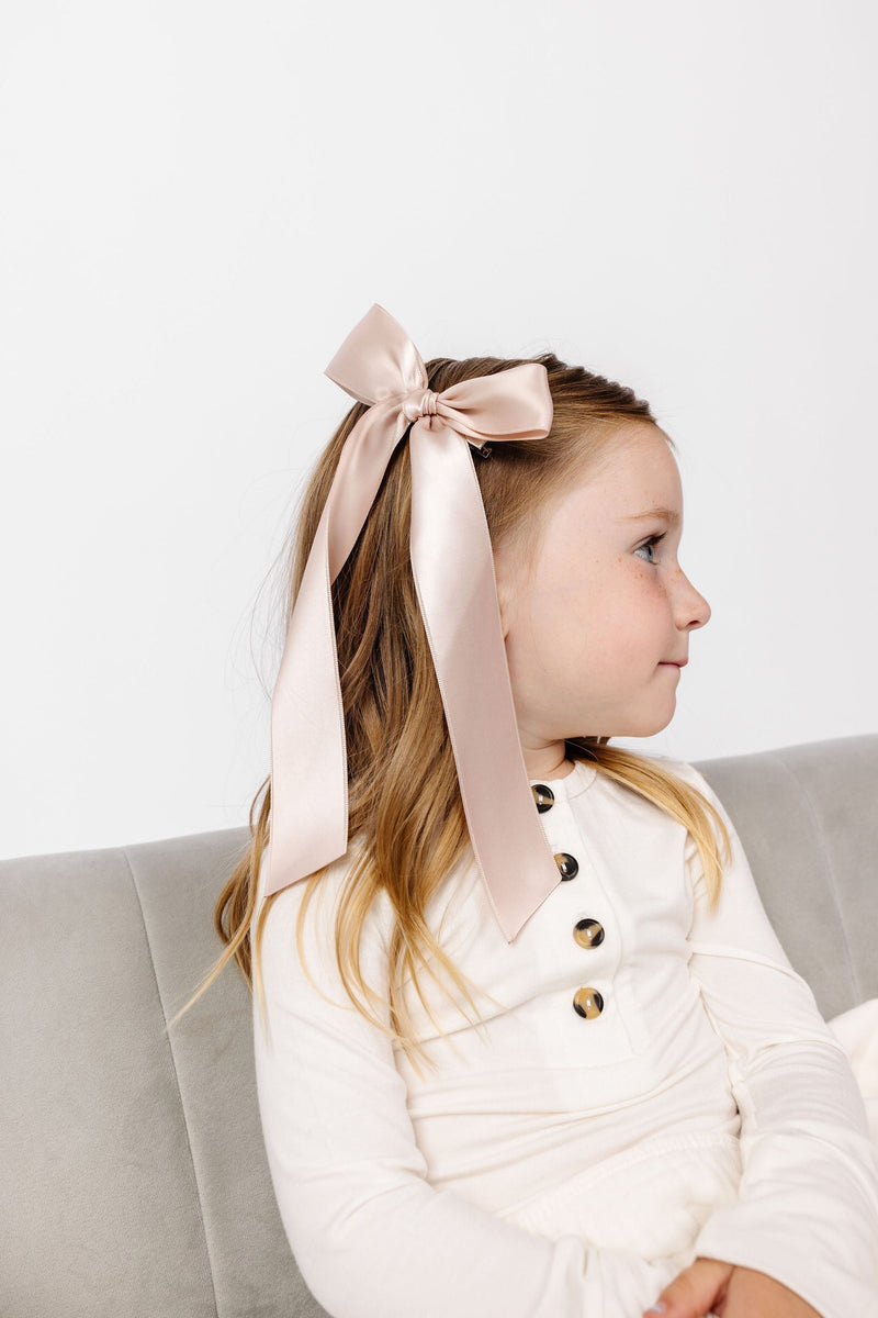 Satin Bow - Primrose Sash Clip