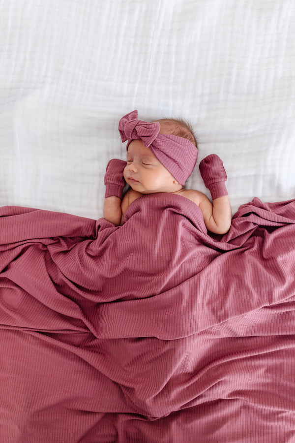 Marjorie Ribbed Swaddle Blanket