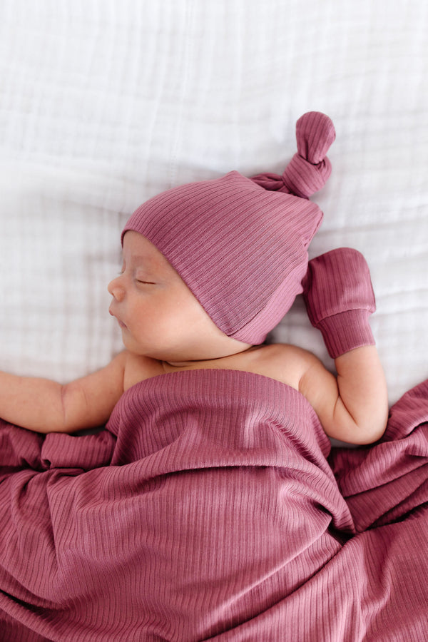 Marjorie Ribbed Top Knot Hat