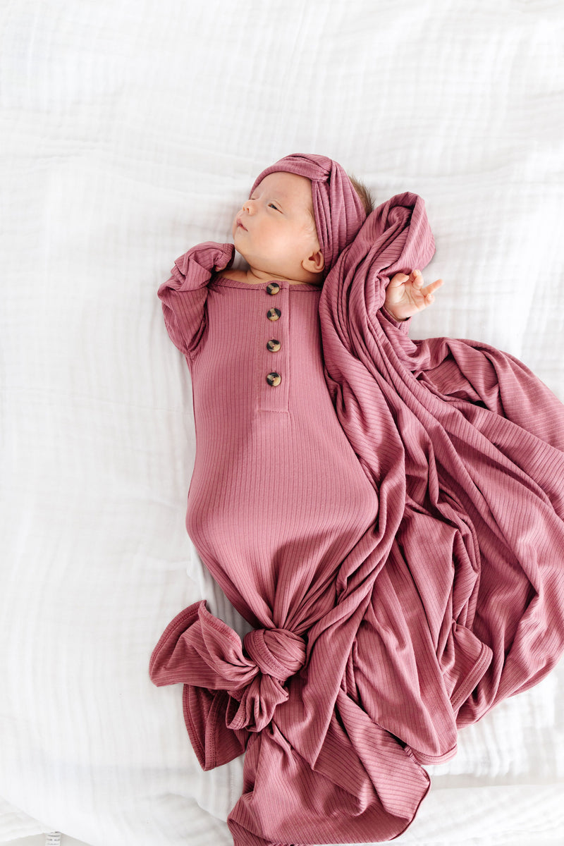 Marjorie Ribbed Swaddle Blanket