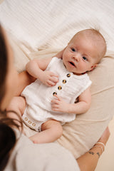 Cloud Muslin™ Bubble Romper - White