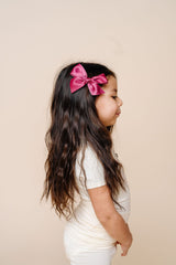 Satin Bow 3 Pack: French Pink Clips