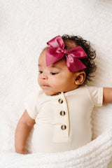 Satin Bow 3 Pack: French Pink Headbands