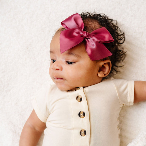 Satin Bow - Peony Headband