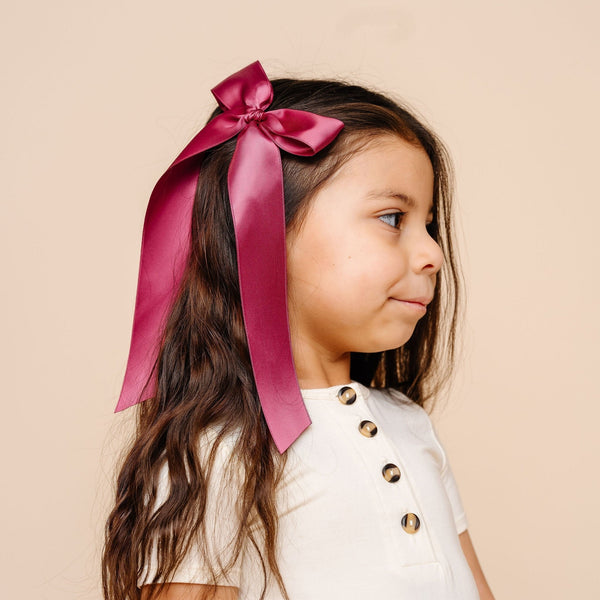 Satin Bow - Peony Sash Clip