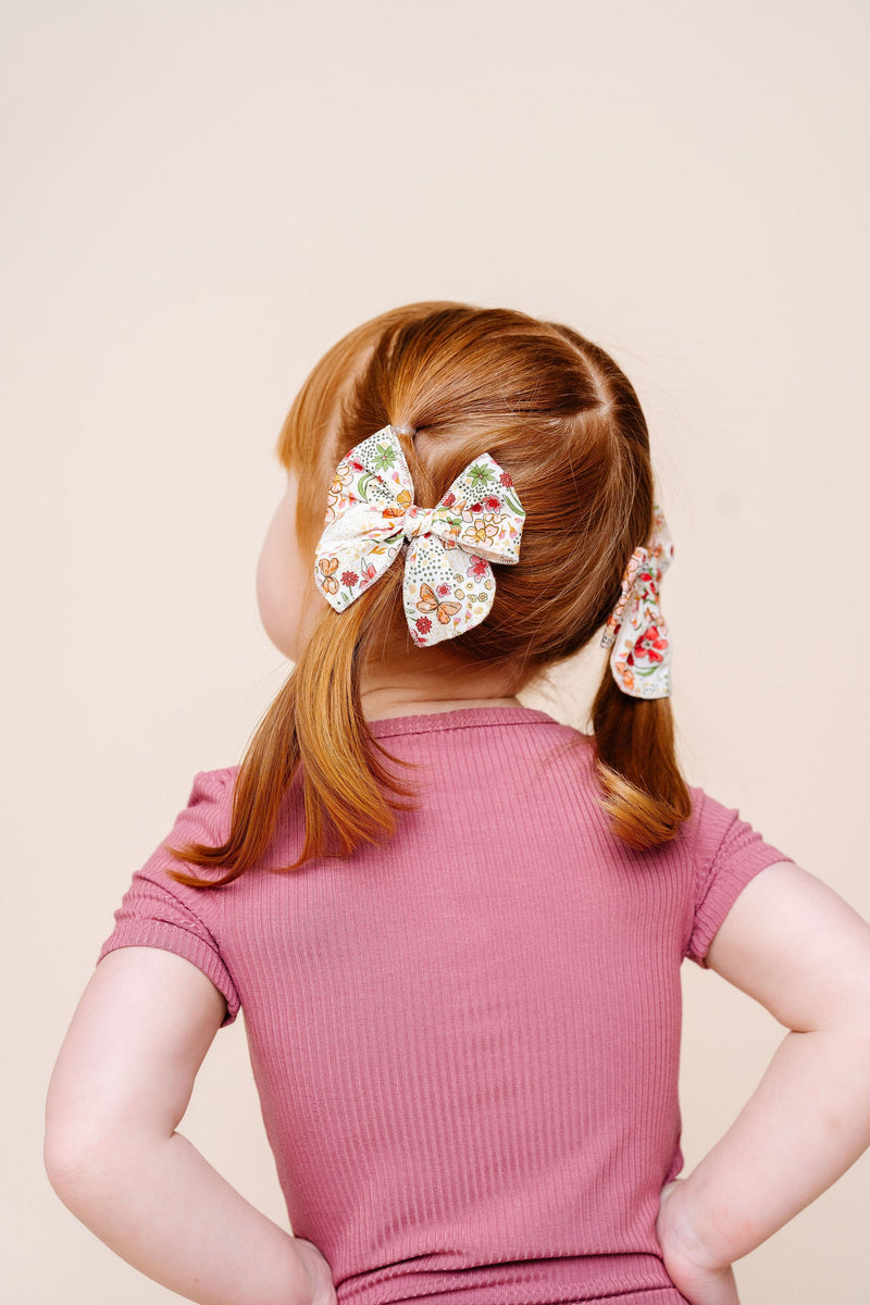 Heirloom Bow - Garden Wildflower Clip