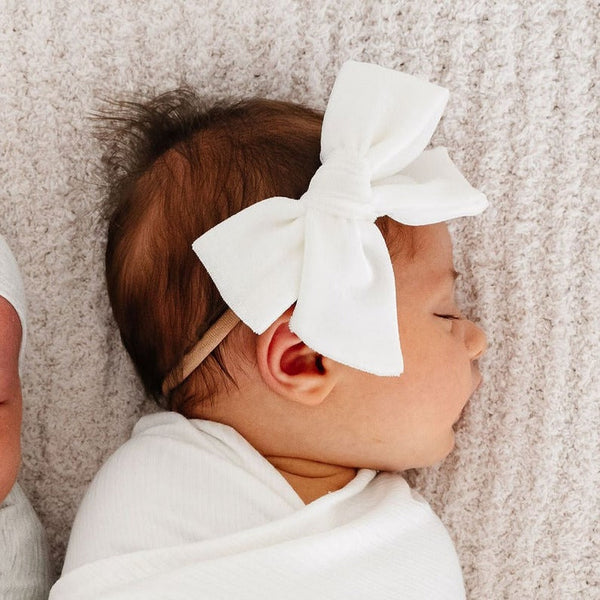Pre-Order: Velvet - Ivory Bow Headband