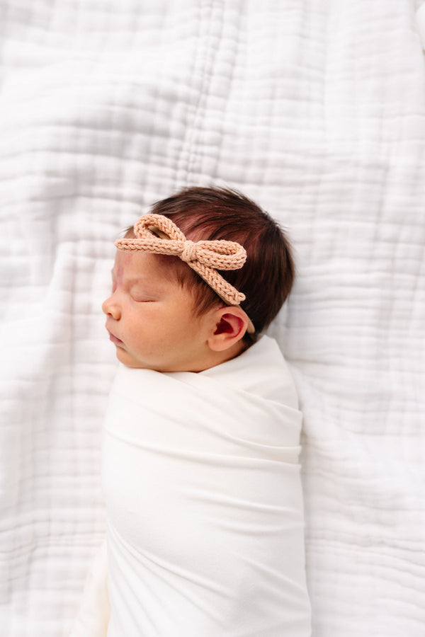 Crochet Bow - Butterscotch Headband