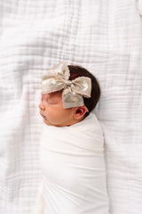 Chiffon Bow - Gold Headband