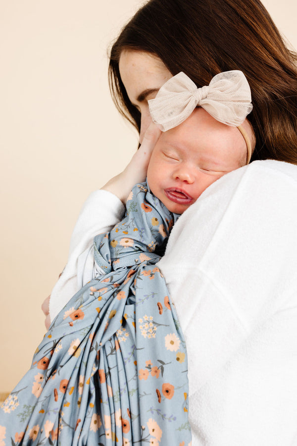 Tulle Bow - Sand Headband