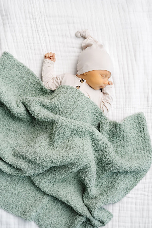 Chenille Blanket - Sage - Small & Large