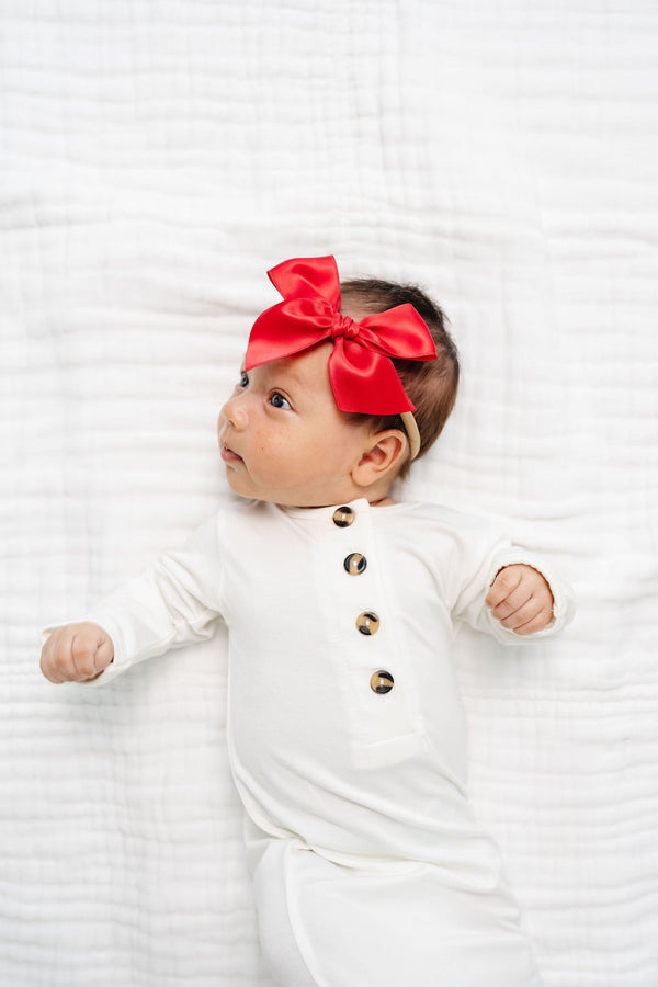 Pre-Order: Satin Bow 3 Pack: Cherry Headbands