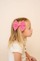 Tulle Bow - Strawberry Clip