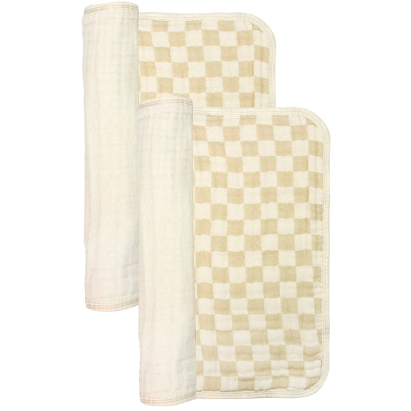 Cloud Muslin™ Burp Cloth 2 Pack - Austin/Cream