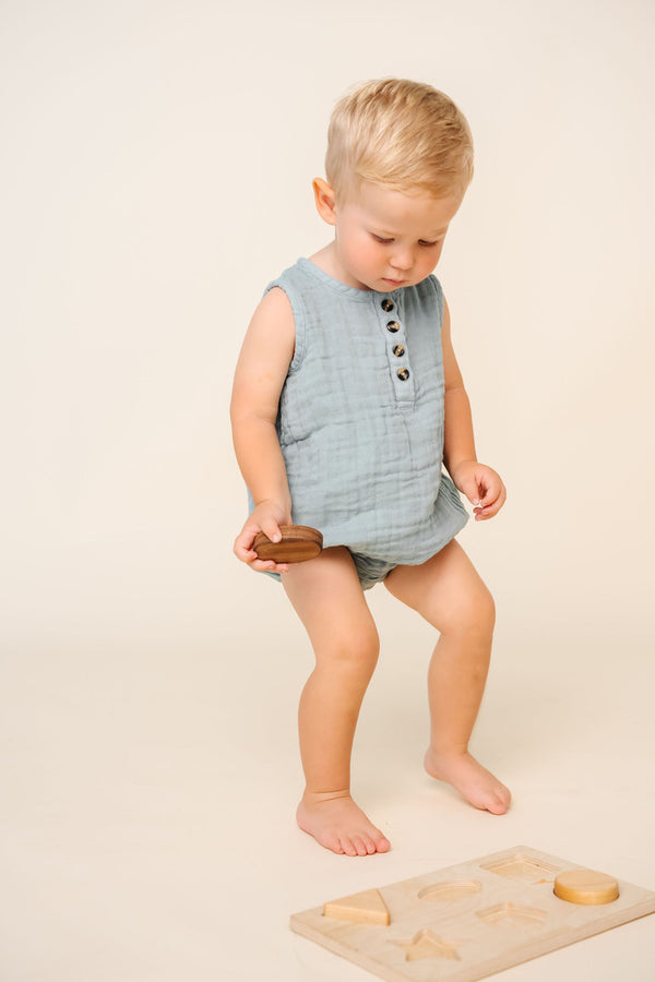 Cloud Muslin™ Bubble Romper - Steel