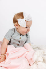 Tulle Bow - White Headband