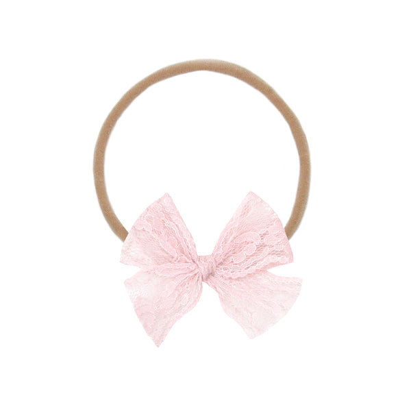 Vintage Bow - Candy Pink Lace