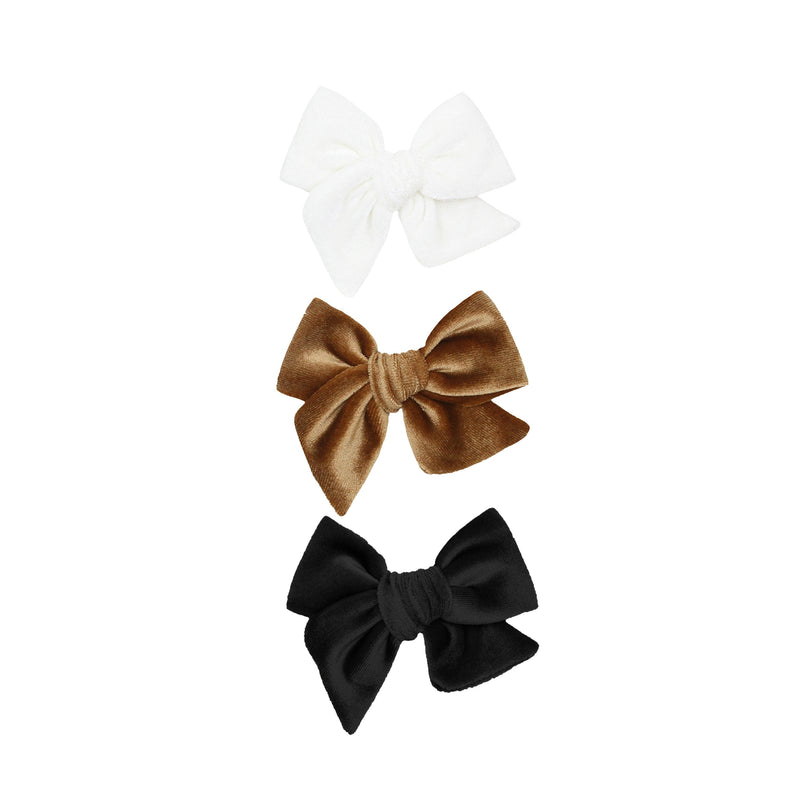 Velvet Bow 3 Pack: Cinnamon Clips