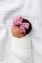 Chiffon Bow - Berry Shimmer Headband