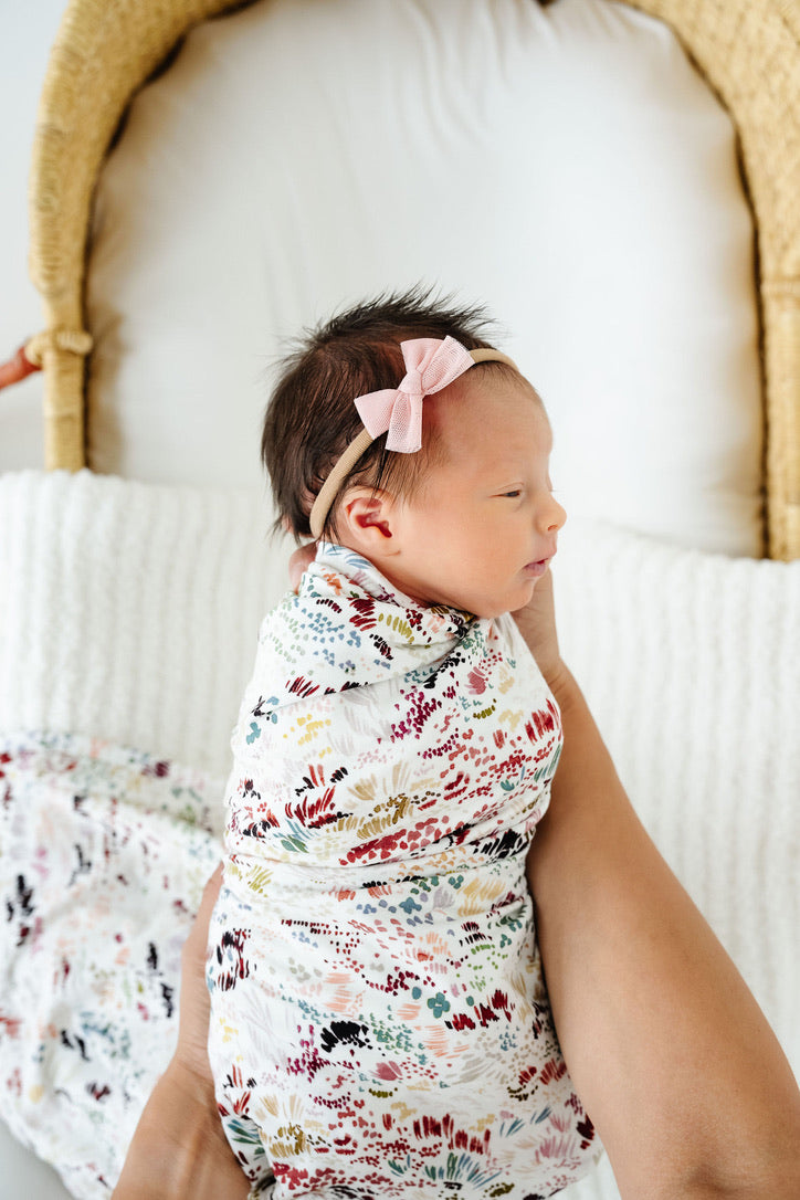 Tulle Bow 3 Pack: Blush Headbands