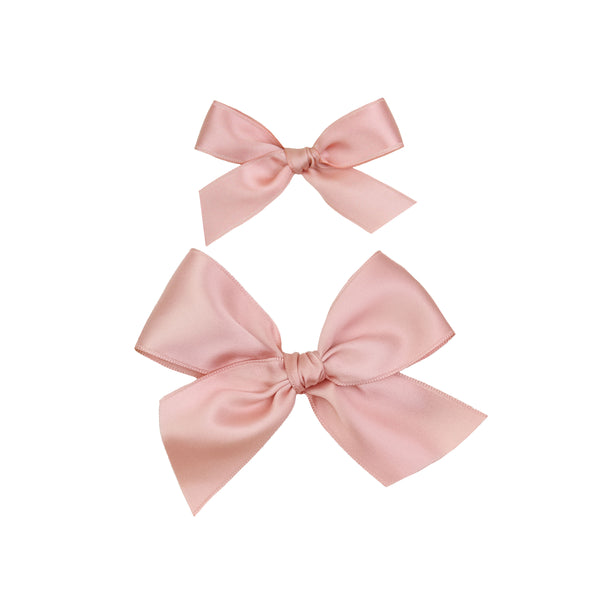 Satin Bow - French Pink Clip
