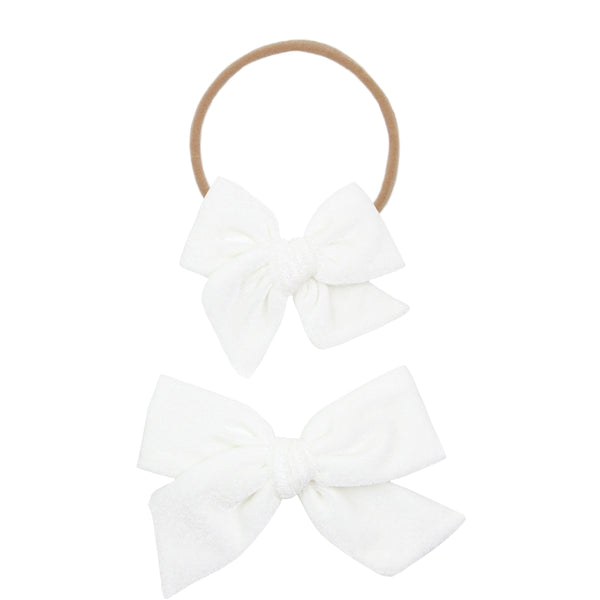 Pre-Order: Velvet - Ivory Bow Headband