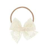 Lace Bow - Ivory Floral Headband