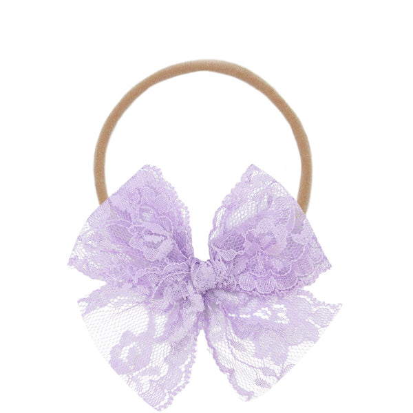 Lace Bow - Lilac Headband