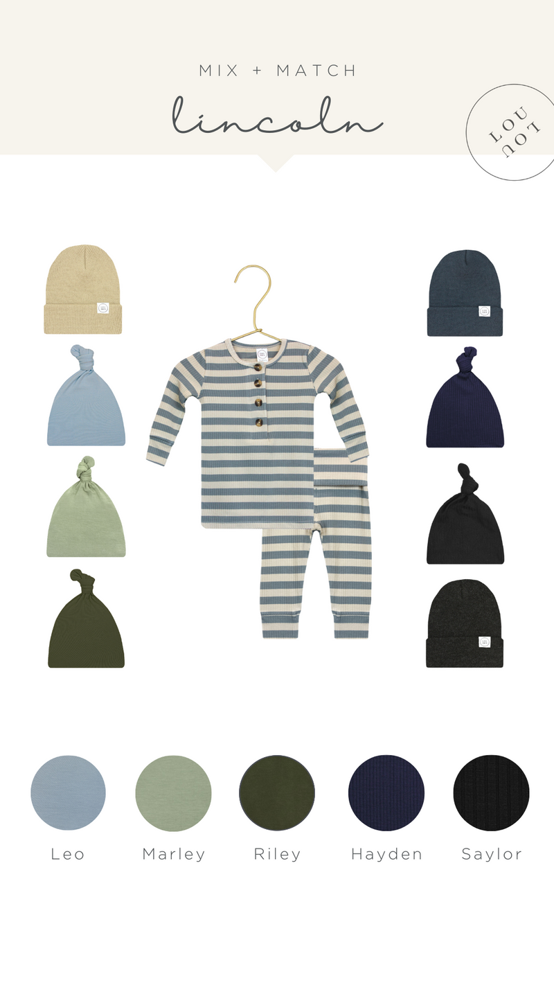 Lincoln Ribbed Newborn Hat Bundle