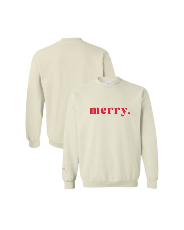 Pre-Order: Lou Lou Crew - Merry - Warm Cream