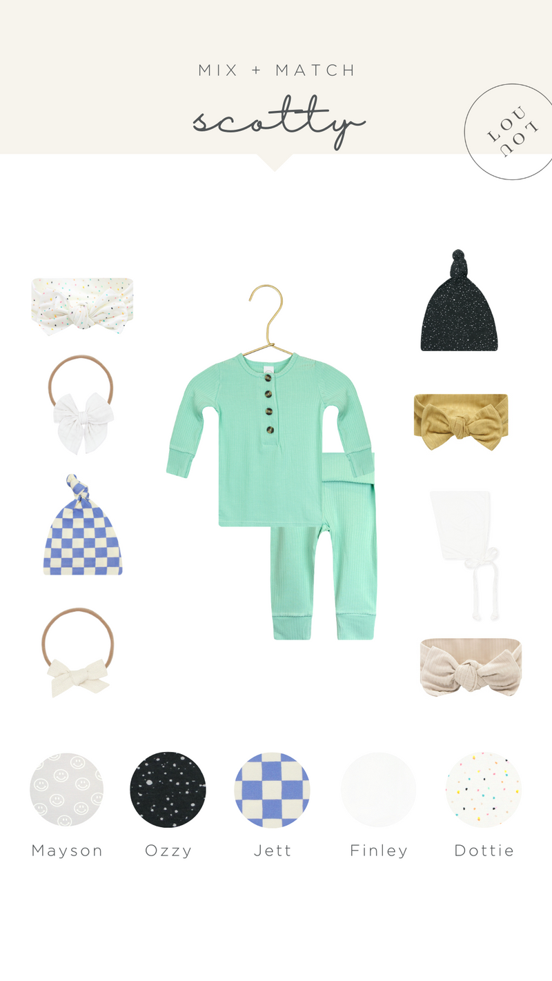 Scotty Ribbed Newborn Headband Bundle